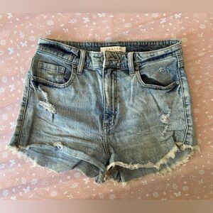 Eunina light blue distressed denim shorts